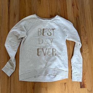 H&M Best Day Ever sweater. Girls size 14+